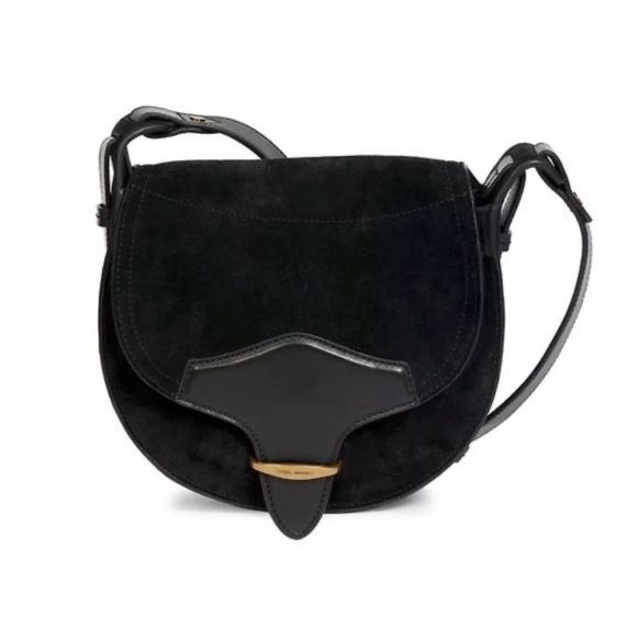 ISABEL MARANT BAG SUEDE LEATHER BLACK - Picture 2 of 8